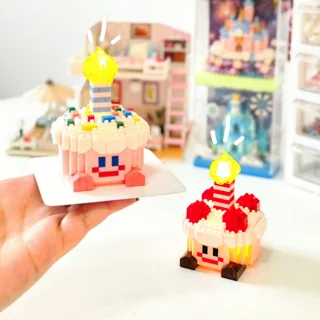 مینی کیک لگویی چراغدار وانیلی